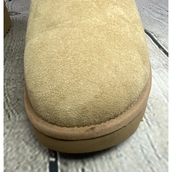 UGG Classic Mini 40:40:40 Anniversary Sand Suede Boots Size 10 Womens fits Men 8 - Picture 9 of 11